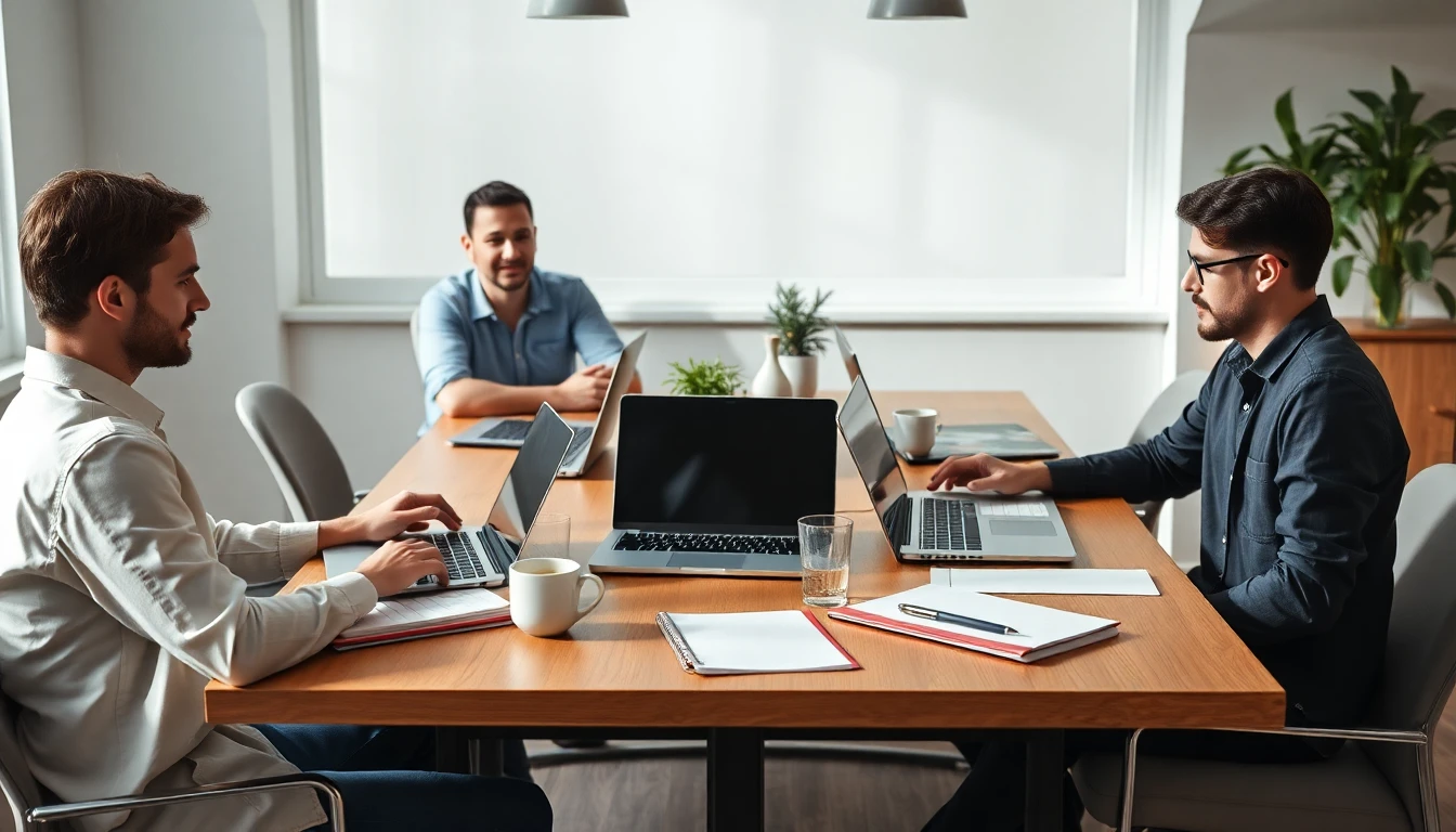Equipo de marketing con temática de café